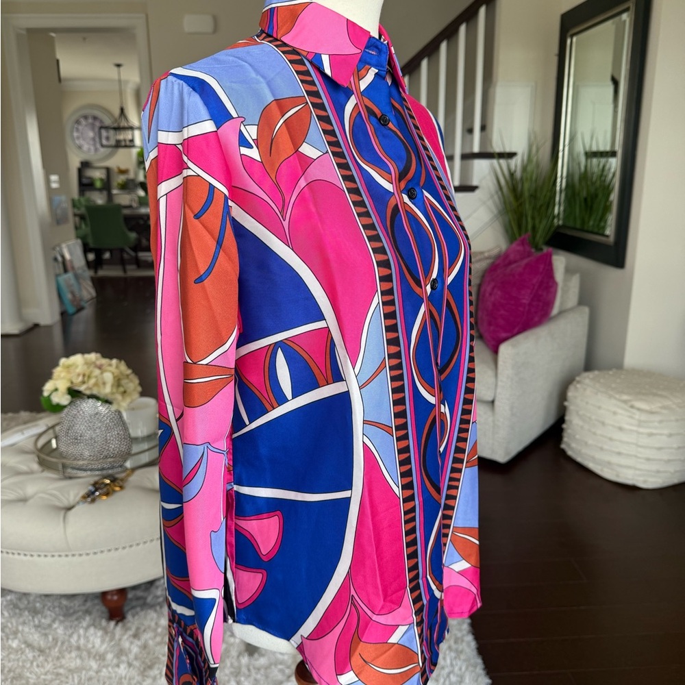 Vibrant Multicolor Button-Up Short Set - image 2